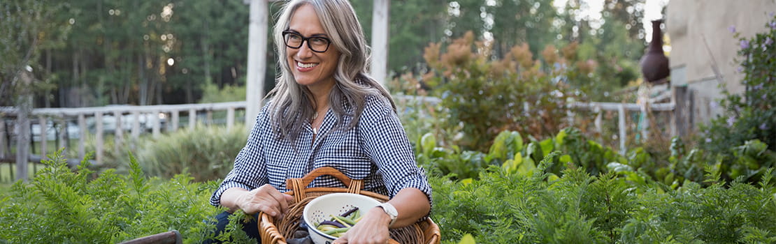 Woman in garden